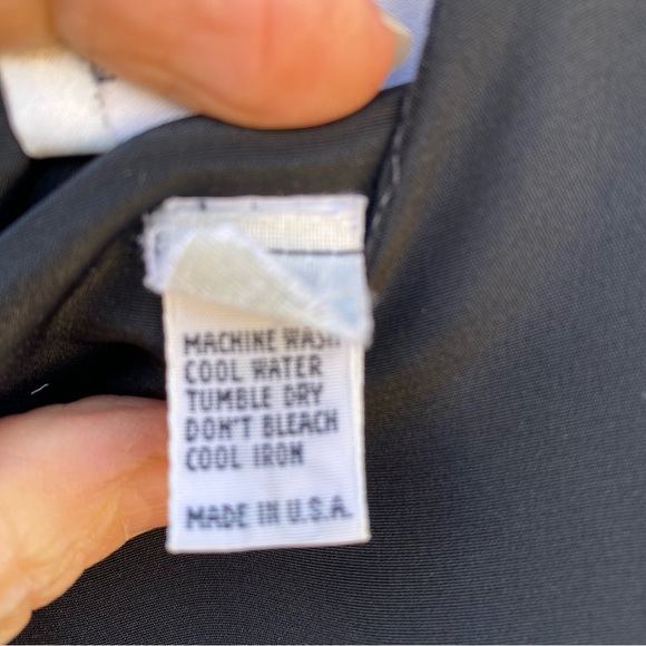 Vintage black sleeveless satin dress, retro flapper style, size M/L - Picture 4 of 11